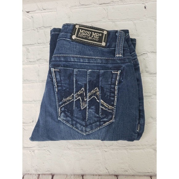 MISS ME Jeans SIZE 27 Boot‎ Cut JD1068B. Blue - Picture 1 of 16